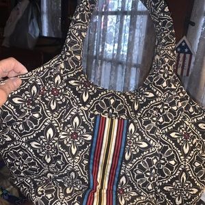 Vera Bradley Barcelona large black and white purse